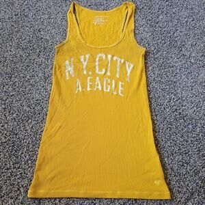 American Eagle Vintage Y2K New York City Rubbed Surfer Tank Top Small Stretch